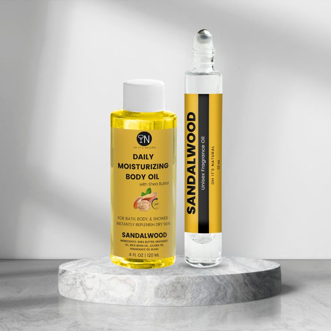 SANDALWOOD OIL DUO | PERFUME ROLL ON + BODY OIL