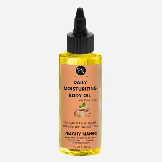 Peachy Mango Scented Body Oil - Organic Body Care Products - Oh It's Natural