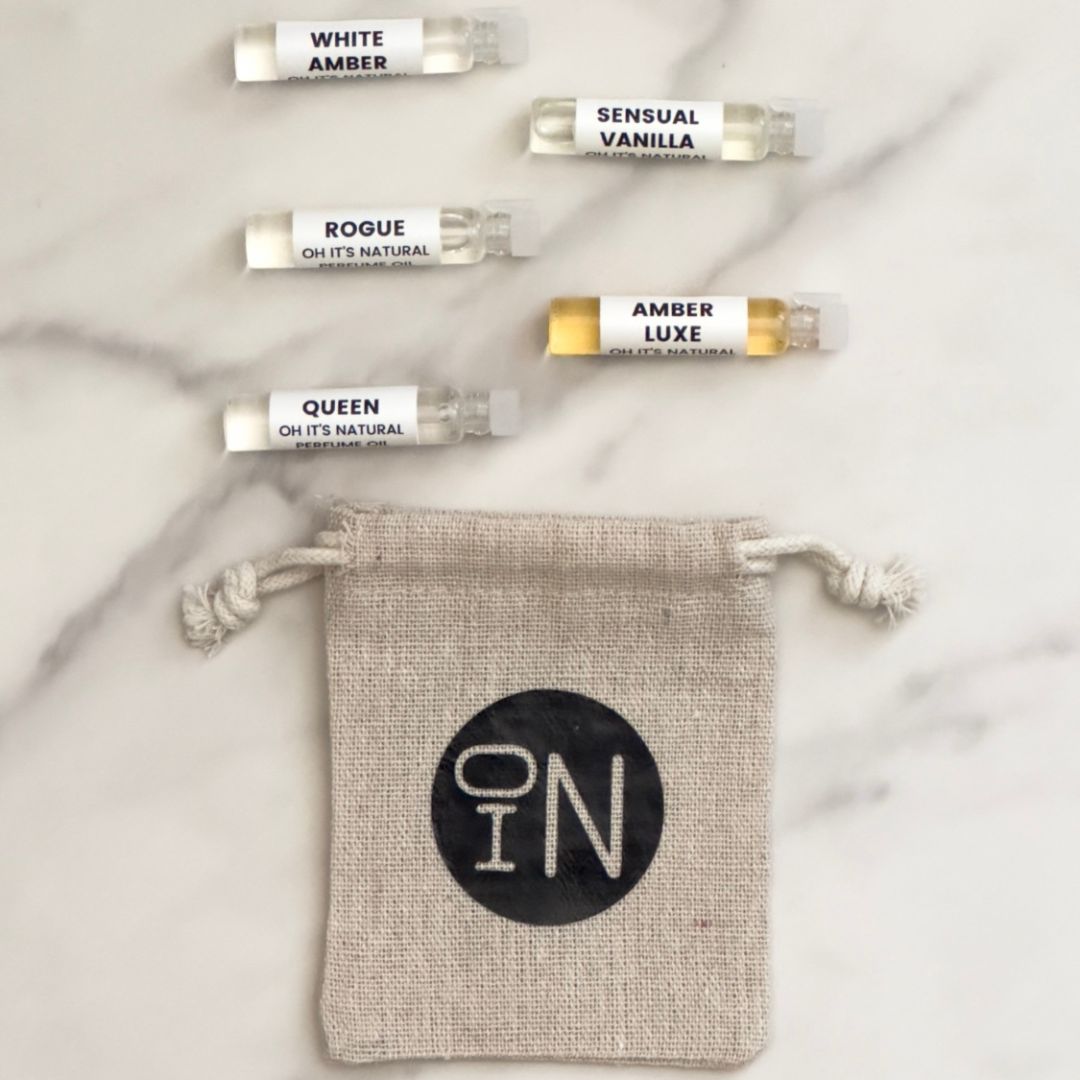 perfume oil sample set oh it's natural women fragrances