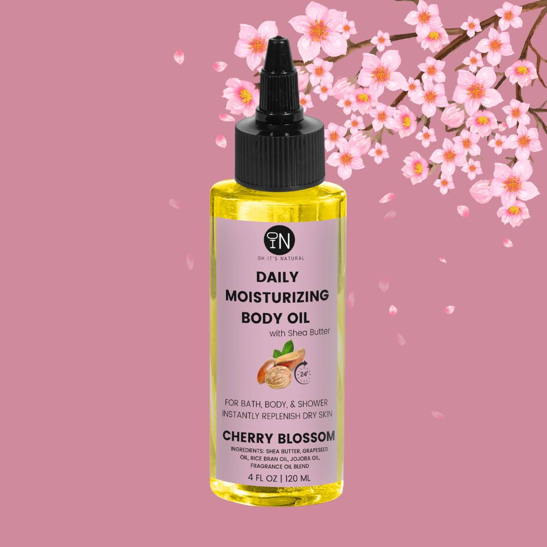 Cherry Blossom Body Oil - Organic Body Care Products - Oh It's Natural