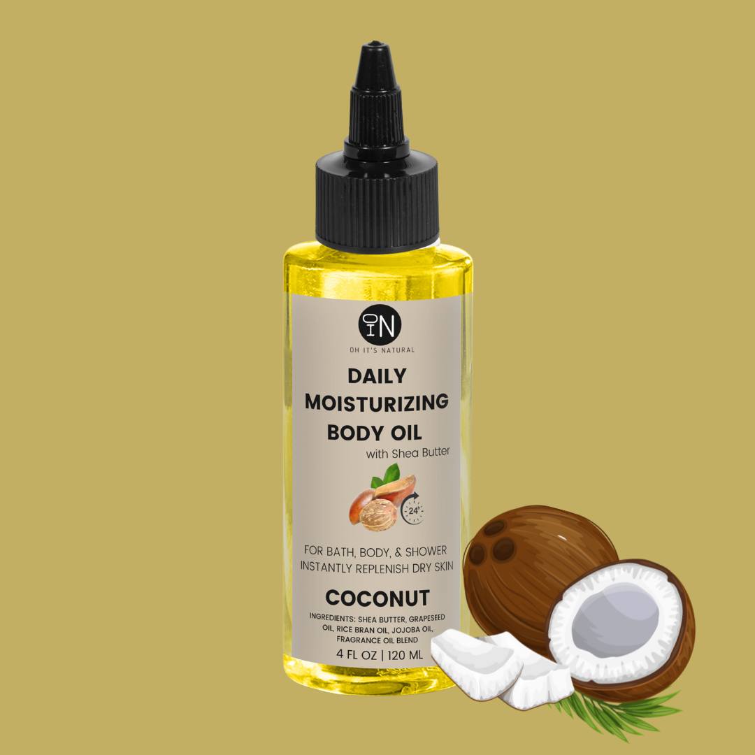 Coconut Shea Body Oil 4 fl oz Oh It's Natural