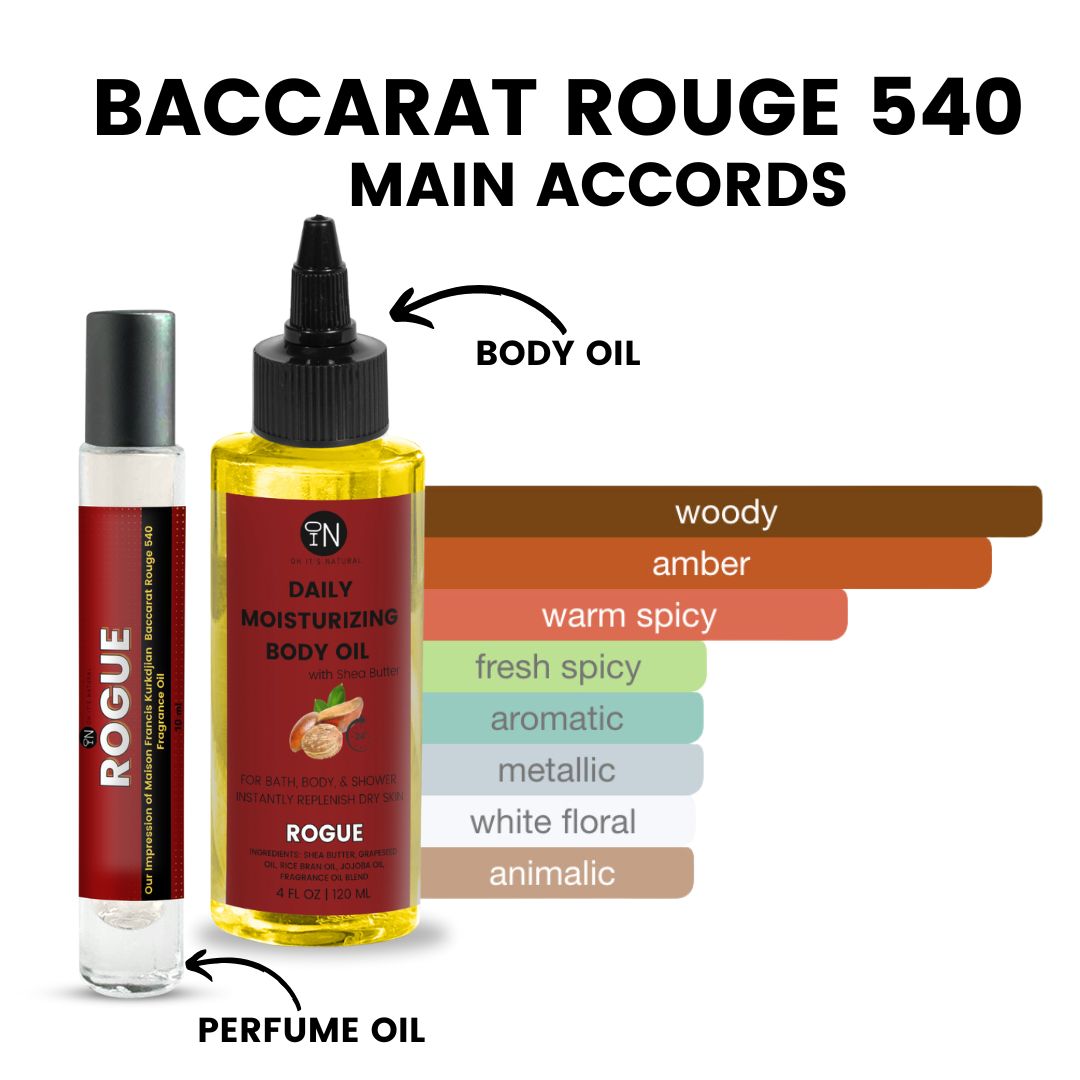 baccarat rouge 540  perfume oil and body oil set