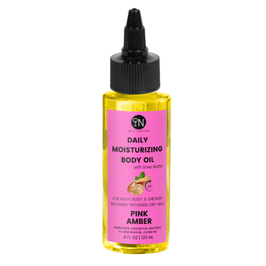 pink amber body oil