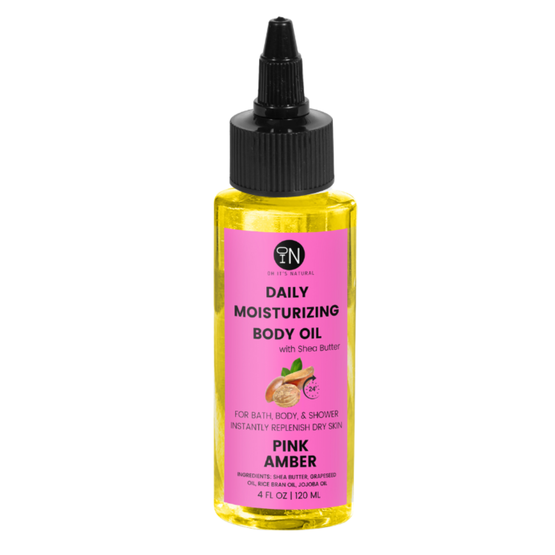 pink amber body oil smells like lick me all over