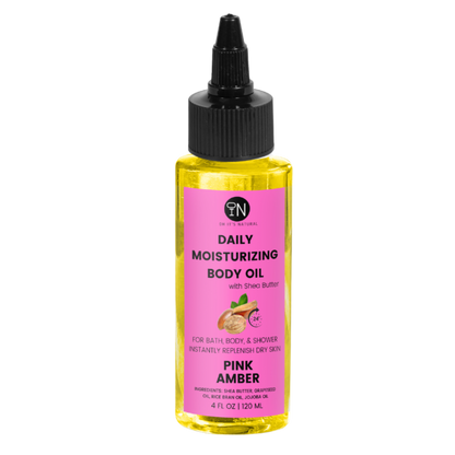 pink amber body oil smells like lick me all over