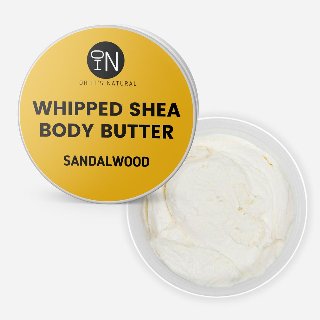 sandalwood shea body butter oh it's natural skincare