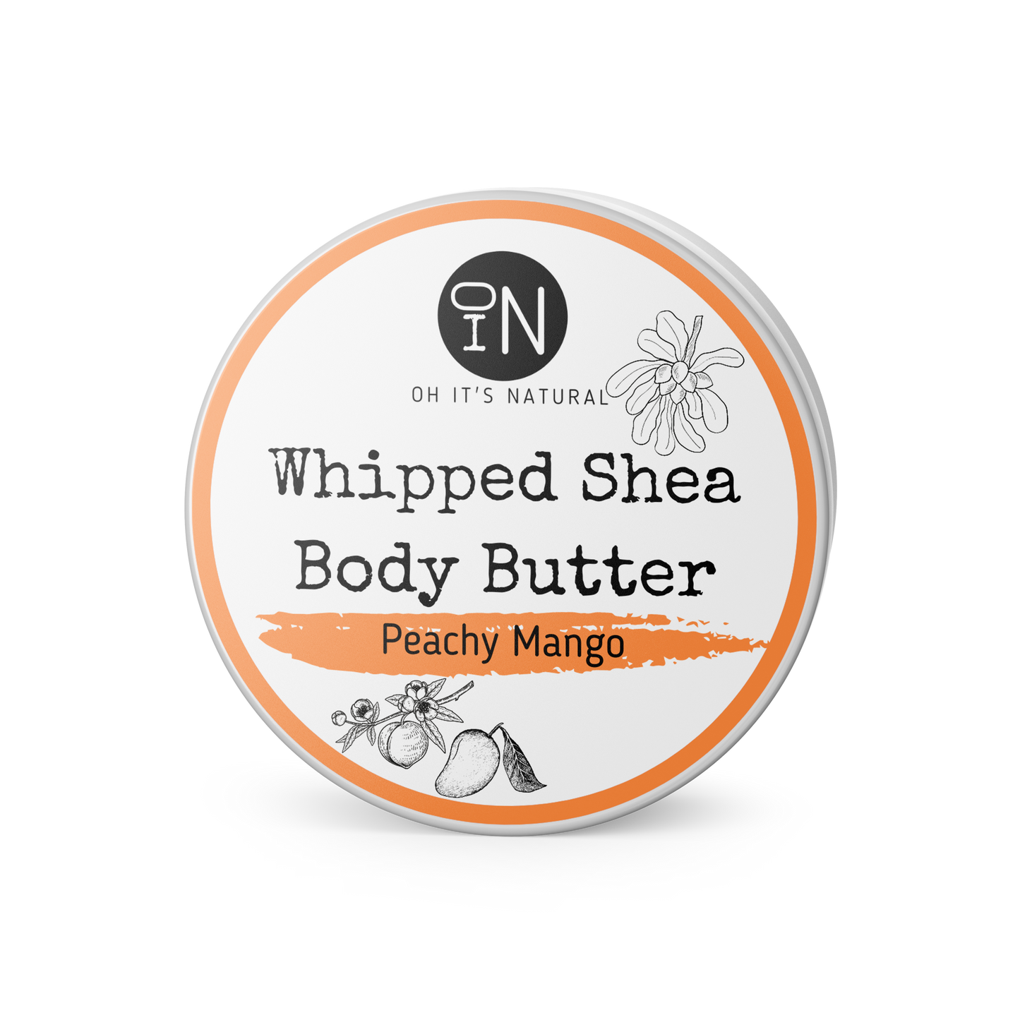 scented shea butter peachy mango by oh it's natural