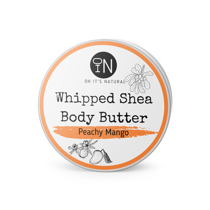 scented shea butter peachy mango by oh it's natural