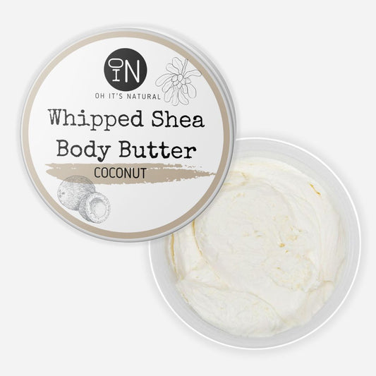organic raw scented shea body butter coconut for dry skin by oh it's natural