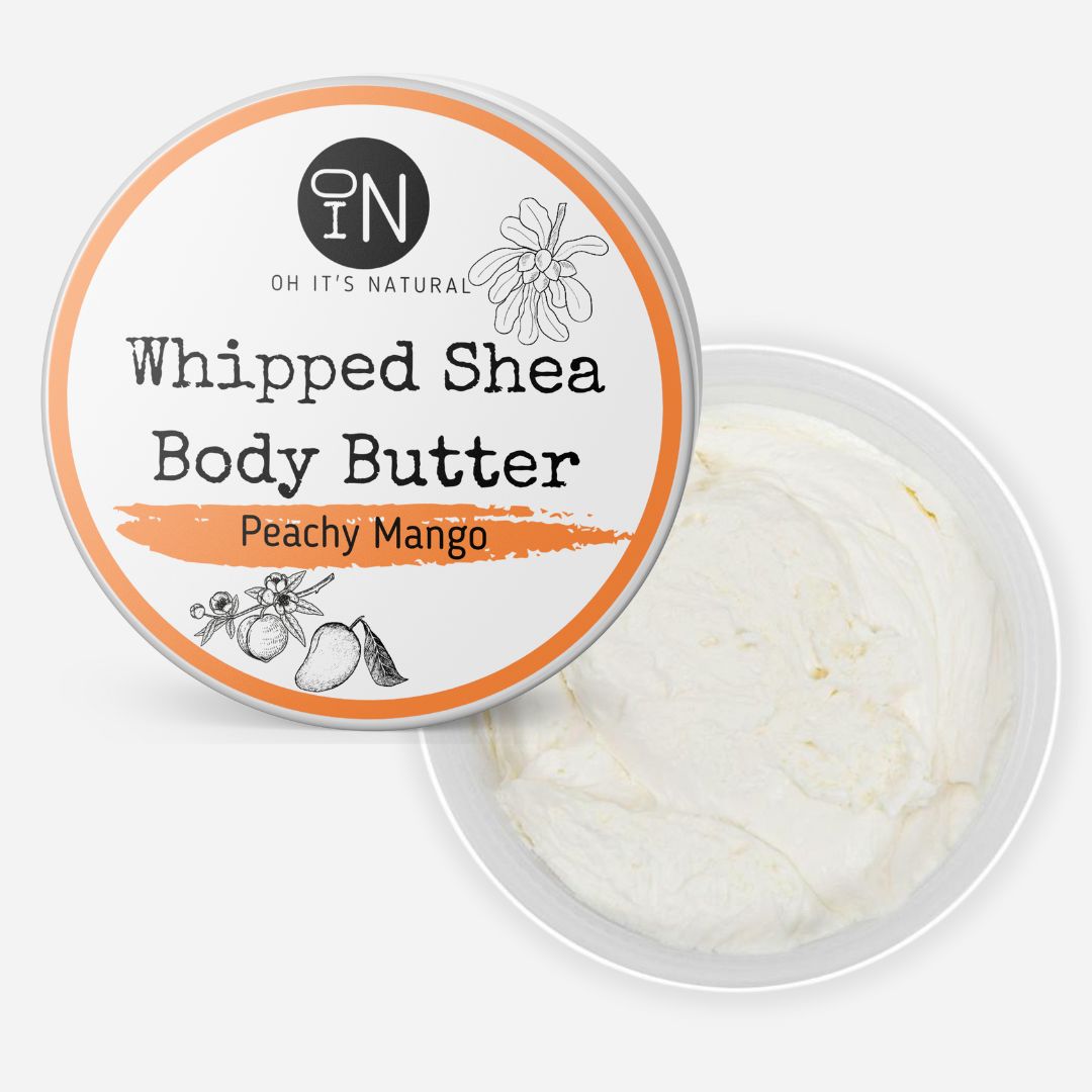 scented shea butter peachy mango by oh it's natural