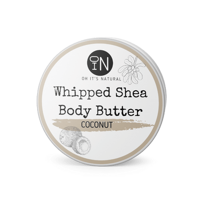 shea body butter coconut for dry skin by oh it's natural